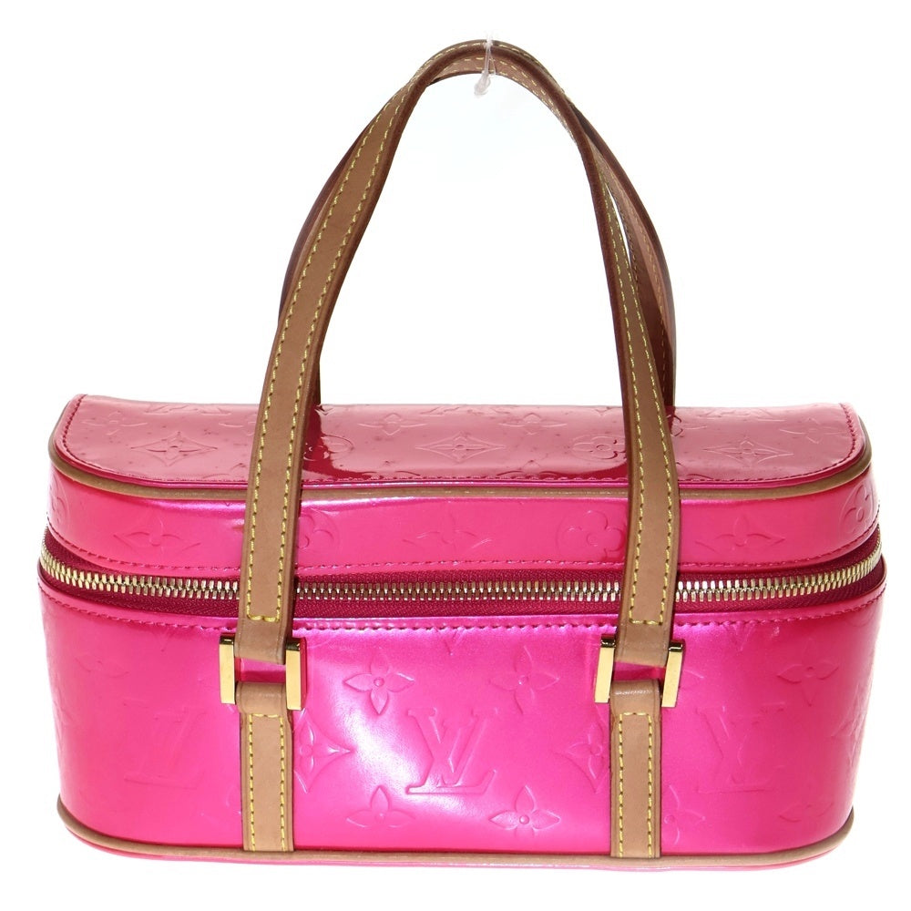 LOUIS VUITTON(ルイヴィトン) サリヴァン オリゾンタルPM モノグラム ヴェルニ パテントレザー ハンドバッグ ゴールド金具 ピンク M91269