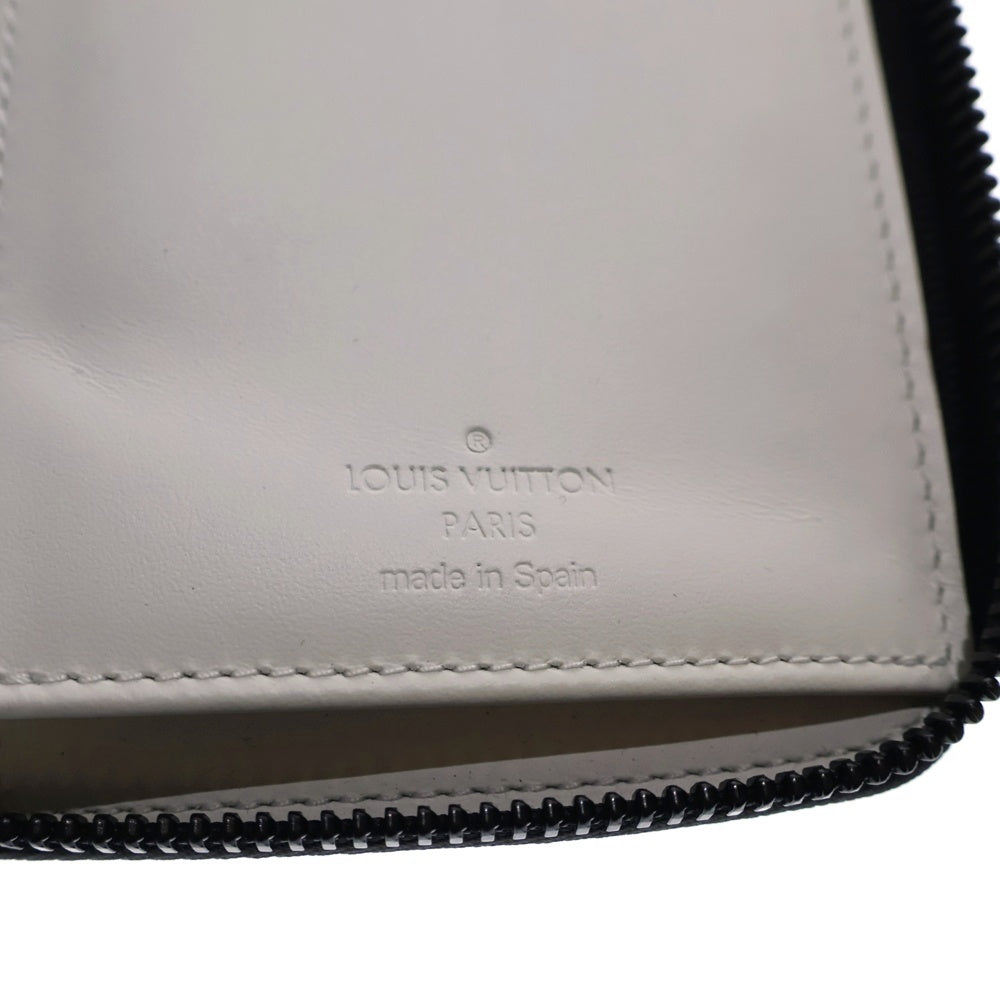 LOUIS VUITTON(ルイヴィトン) モノグラム シャドウ ジッピーウォレット ヴェルティカル ロングウォレット 長財布 カードケース ホワイト×ネイビー レザー M83381 ブラック金具