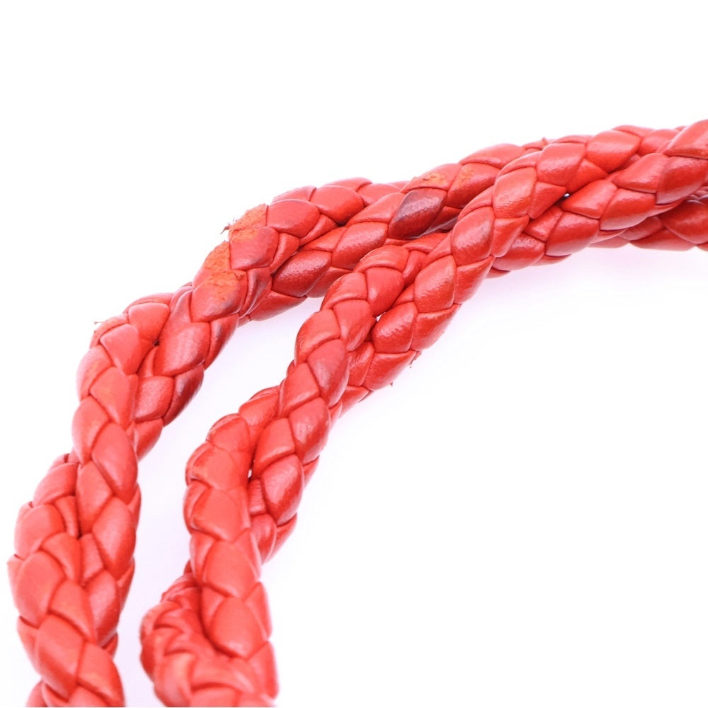 BOTTEGA VENETA(ボッテガヴェネタ) イントレチャート ハンドバッグ ミニバッグ レッド レザー シルバー金具