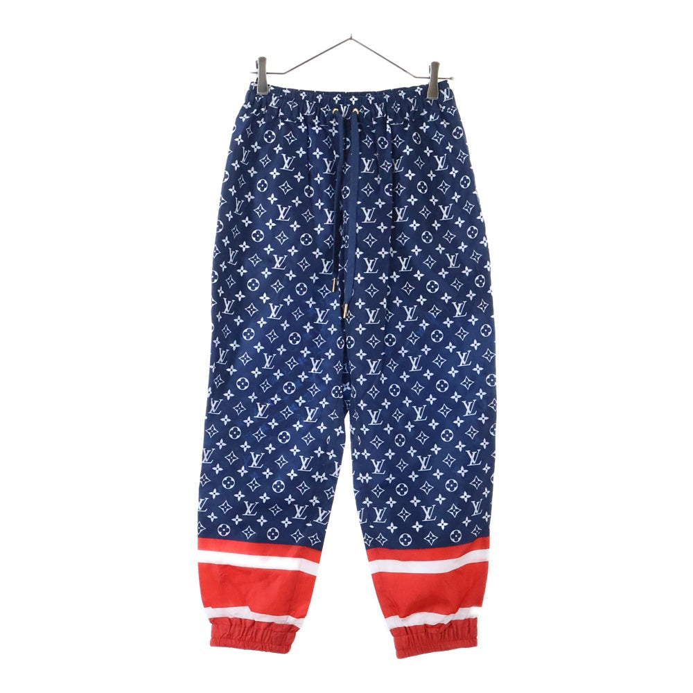 【専用】ルイヴィトン モノグラム ジョギングパンツ 稀少サイズ XXL ネイビー LOUIS VUITTON(ルイヴィトン) 24SS モノグラム 総柄 ナイロン トラック