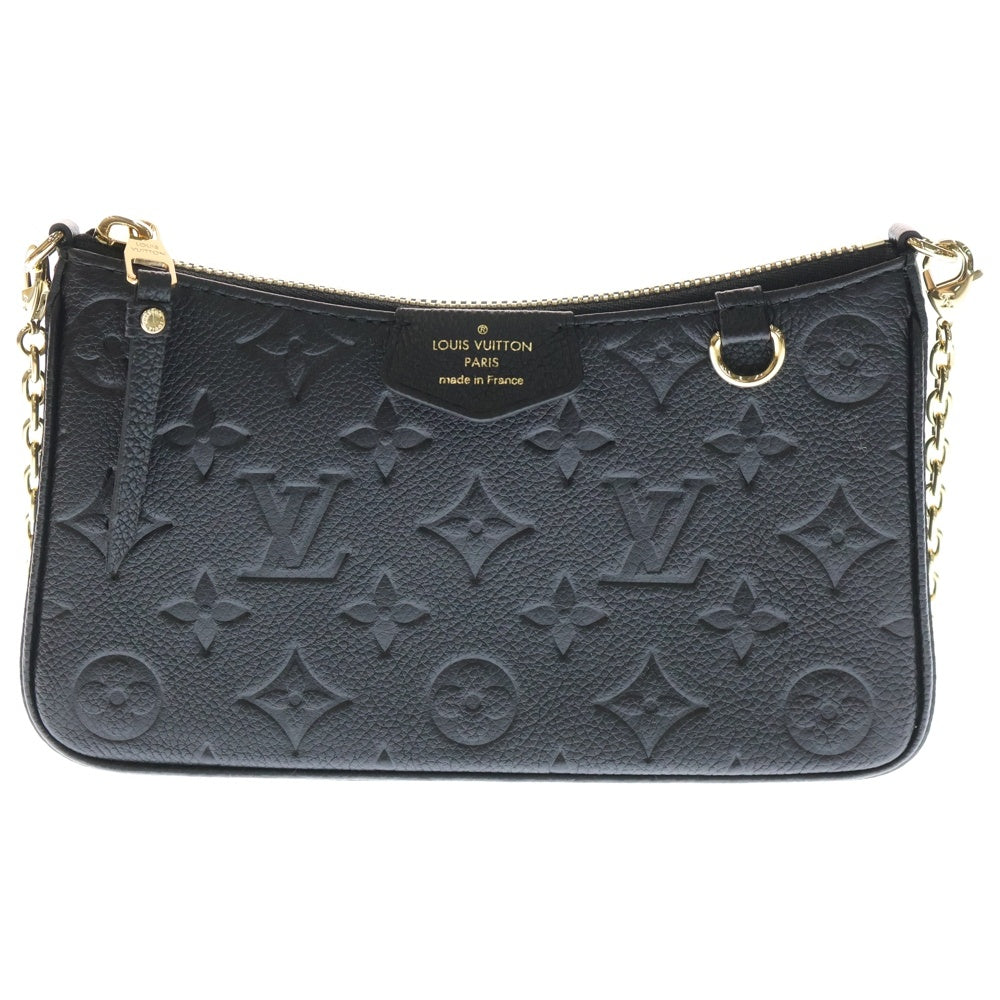 LOUIS VUITTON(ルイヴィトン) モノグラムアンプラント イージーポーチ ショルダーバッグ チェーンバッグ ミニバッグ ブラック レザー M80349 ゴールド金具