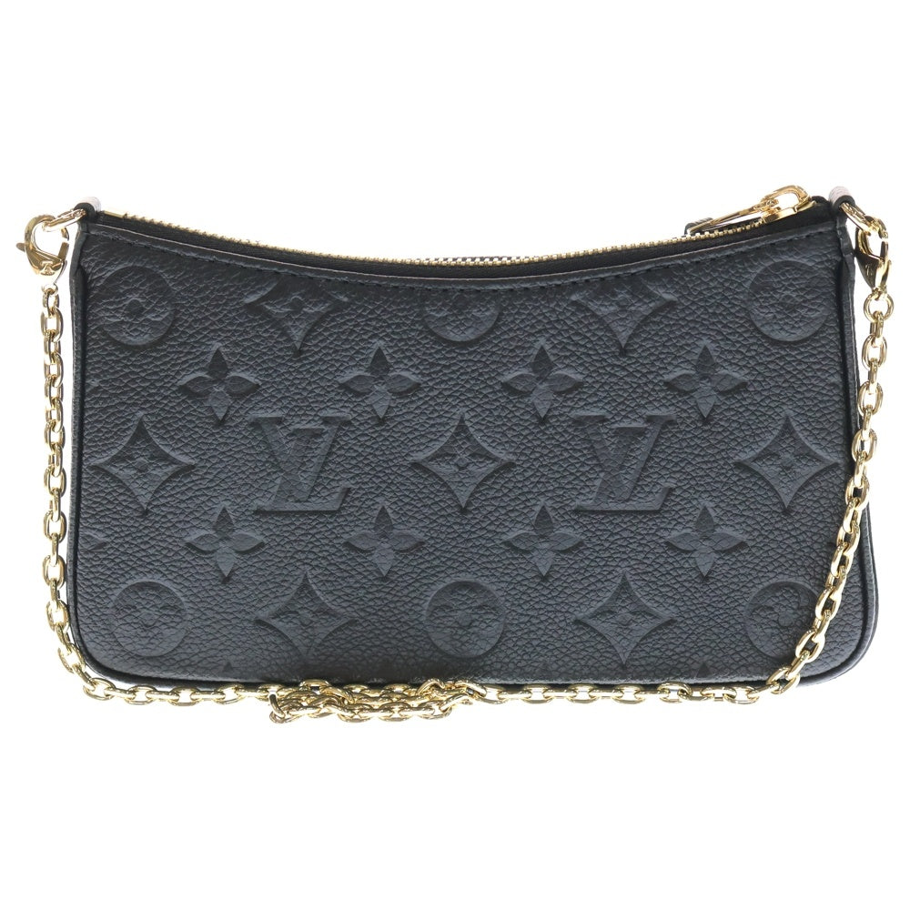 LOUIS VUITTON(ルイヴィトン) モノグラムアンプラント イージーポーチ ショルダーバッグ チェーンバッグ ミニバッグ ブラック レザー M80349 ゴールド金具