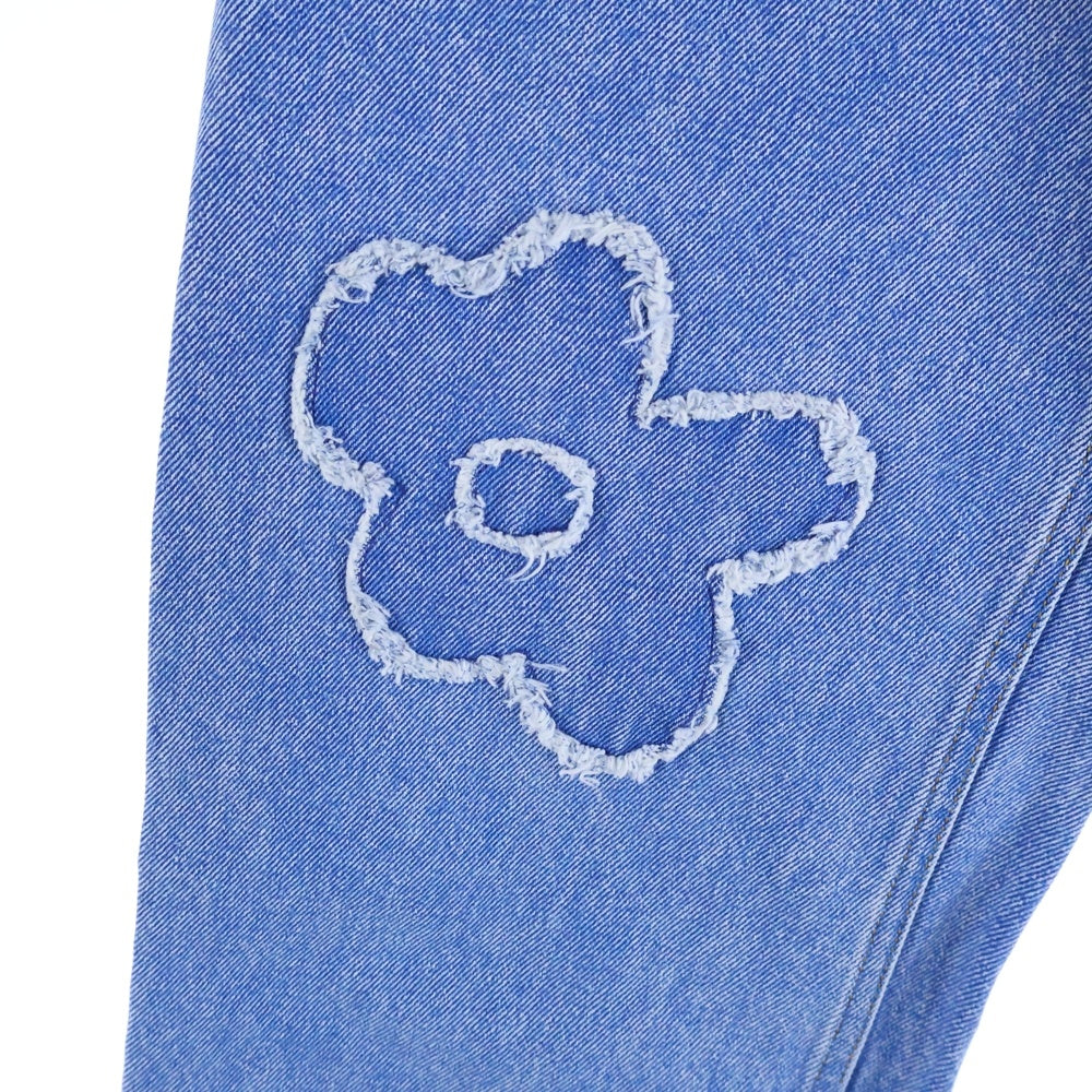 MARNI(マルニ) 25SS ボーイフレンド フラワーパッチ カットオフ ユーズド加工 デニムパンツ ジーンズ ブルー/インディゴ PAJD0425Q2 USCX34