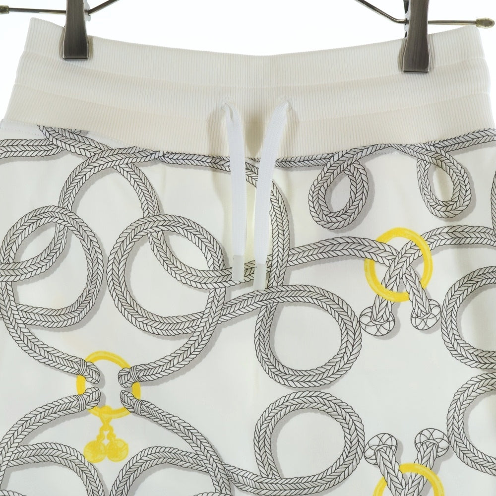 HERMES(エルメス) 25AW パルフロワ リミックス 総柄プリント スウェット ミニスカート ホワイト レディース 5H4306DT