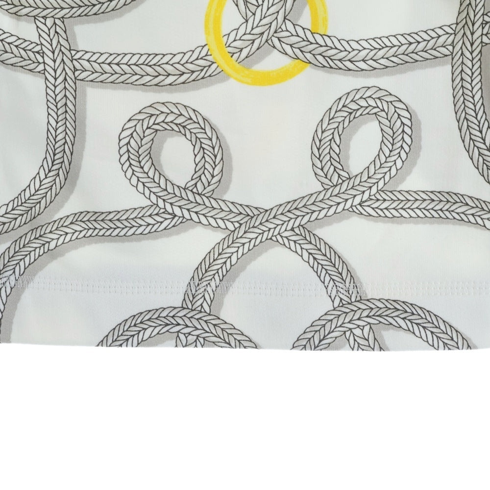 HERMES(エルメス) 25AW パルフロワ リミックス 総柄プリント スウェット ミニスカート ホワイト レディース 5H4306DT