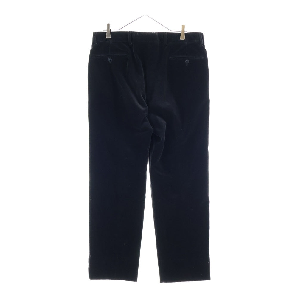 HERMES(エルメス) ベロア ベルベット ノータック スラックスパンツ トラウザーズ ブラック