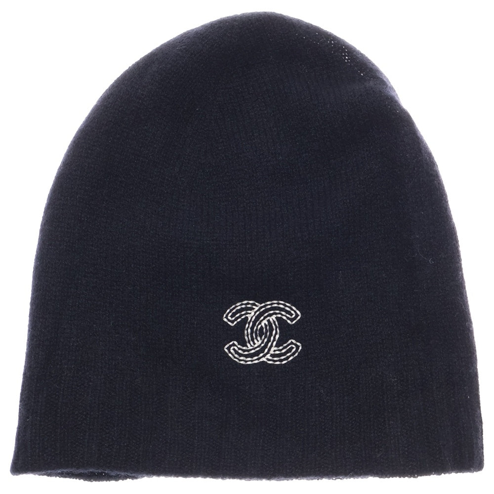 CHANEL(シャネル) ココマーク カシミヤ ニット帽 ビーニー ブラック