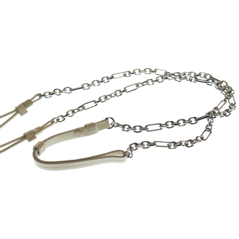 Maison Margiela 11(メゾンマルジェラ11) タビ バケットバッグ アイボリー レザー チェーン ショルダーバッグ レディース