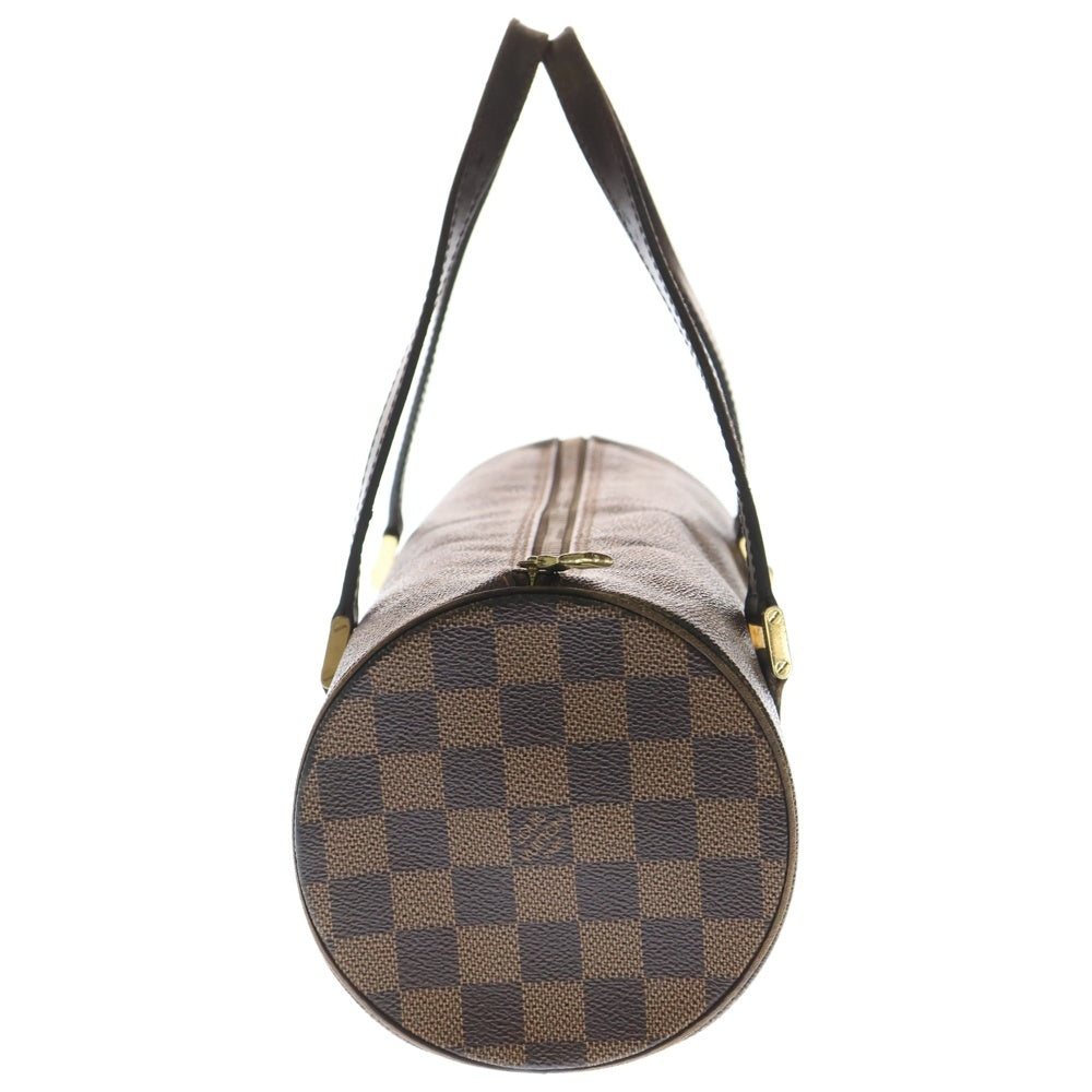 LOUIS VUITTON(ルイヴィトン) ダミエ パピヨン ハンドバッグ ミニボストンバッグ ブラウン レザー×PVC N51304 ゴールド金具 レディース