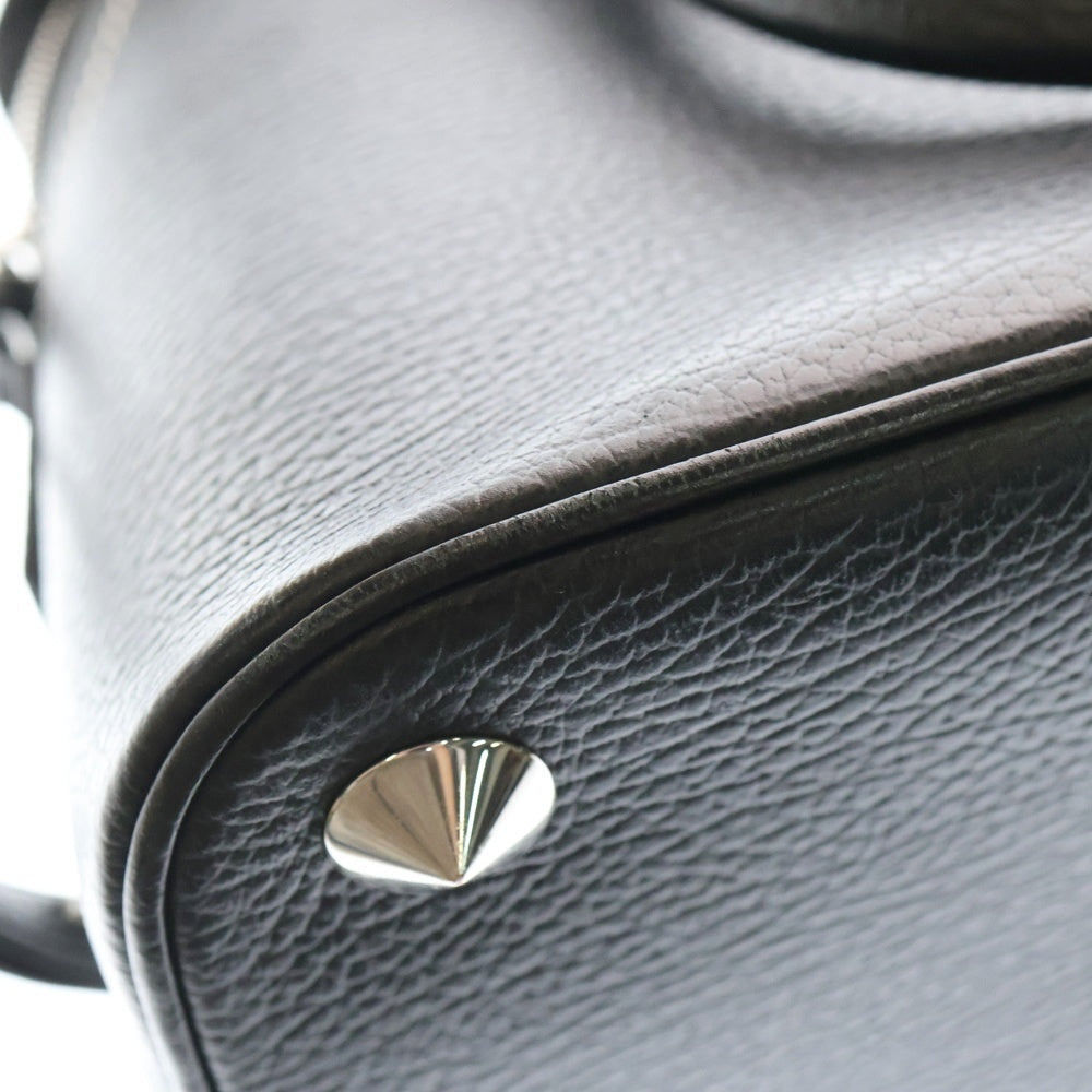 MM6 Maison Margiela(エムエムシックスメゾンマルジェラ) 5AC レザー キャンバス 2WAY ハンド ショルダーバッグ ブラック S56WG0093 レディース