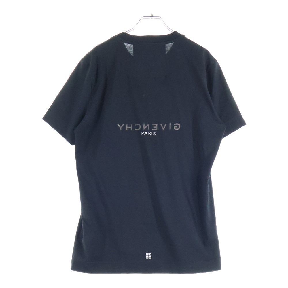 GIVENCHY(ジバンシィ) ロゴプリント クルーネック 半袖Tシャツ カットソー ブラック BM716532Y6B
