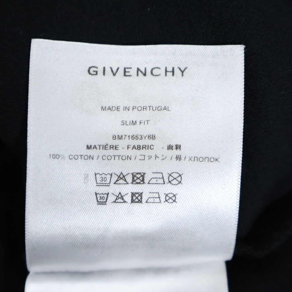 GIVENCHY(ジバンシィ) ロゴプリント クルーネック 半袖Tシャツ カットソー ブラック BM716532Y6B