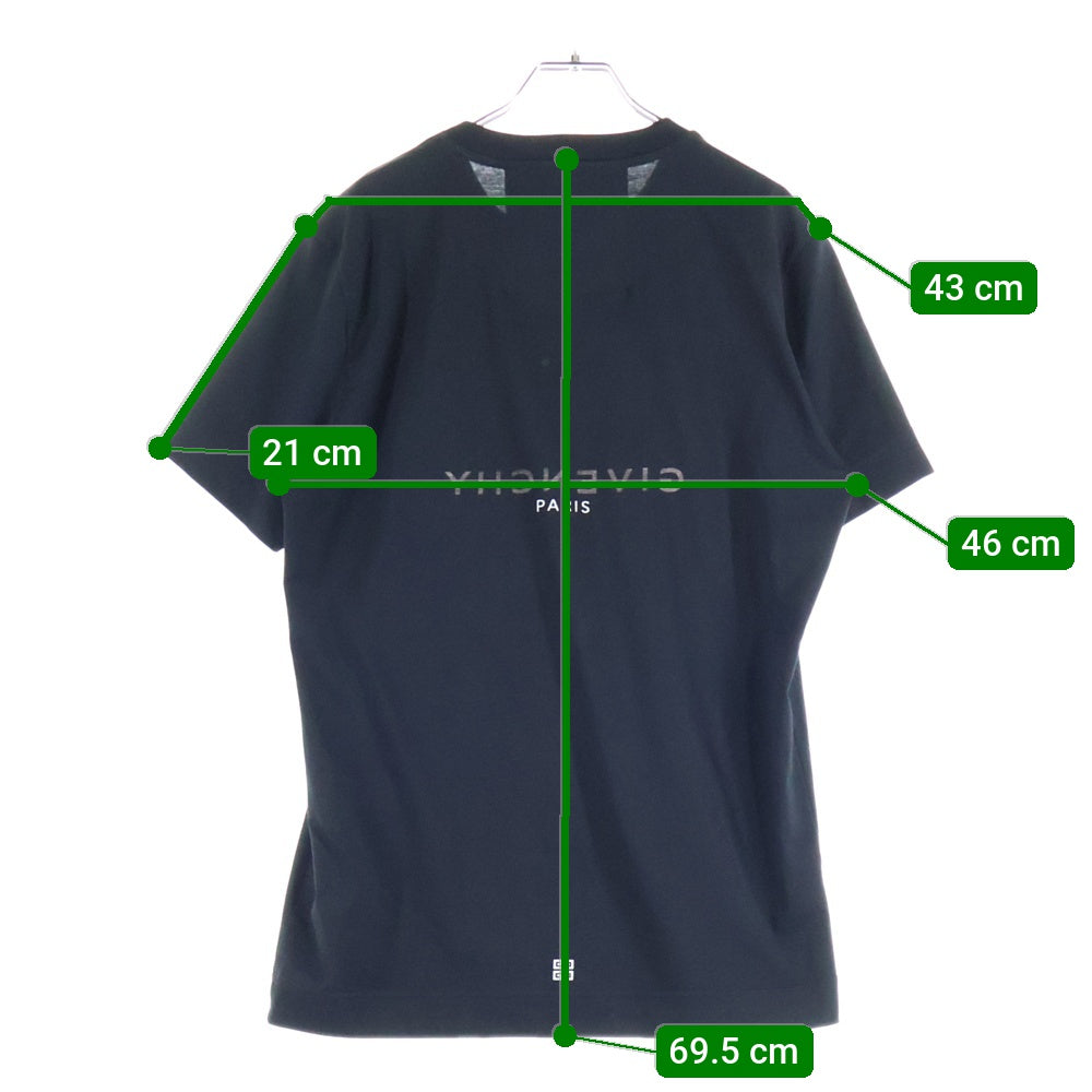 GIVENCHY(ジバンシィ) ロゴプリント クルーネック 半袖Tシャツ カットソー ブラック BM716532Y6B