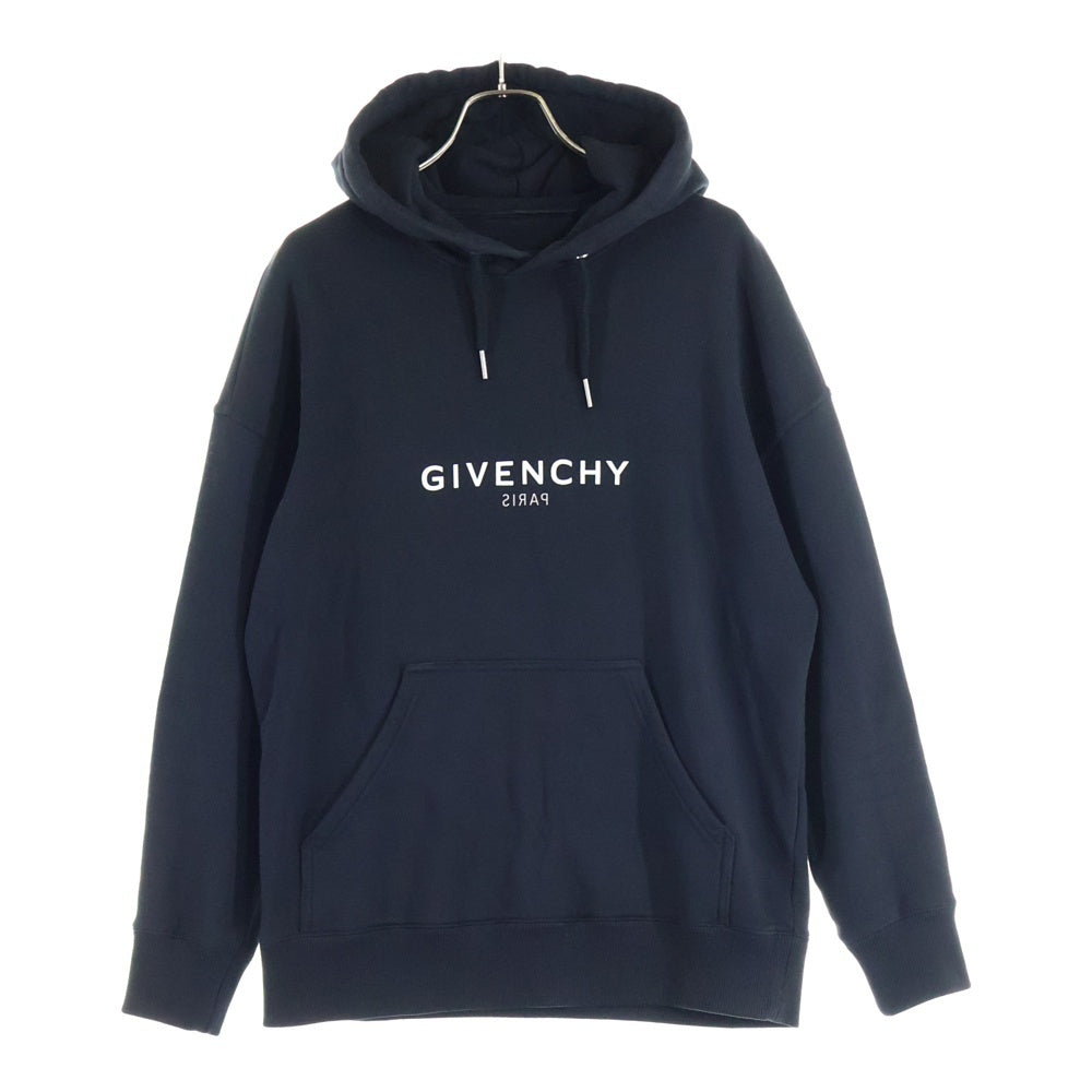 GIVENCHY(ジバンシィ) ロゴプリント プルオーバースウェットパーカー フーディー ブラック BMJ0HC3Y8N