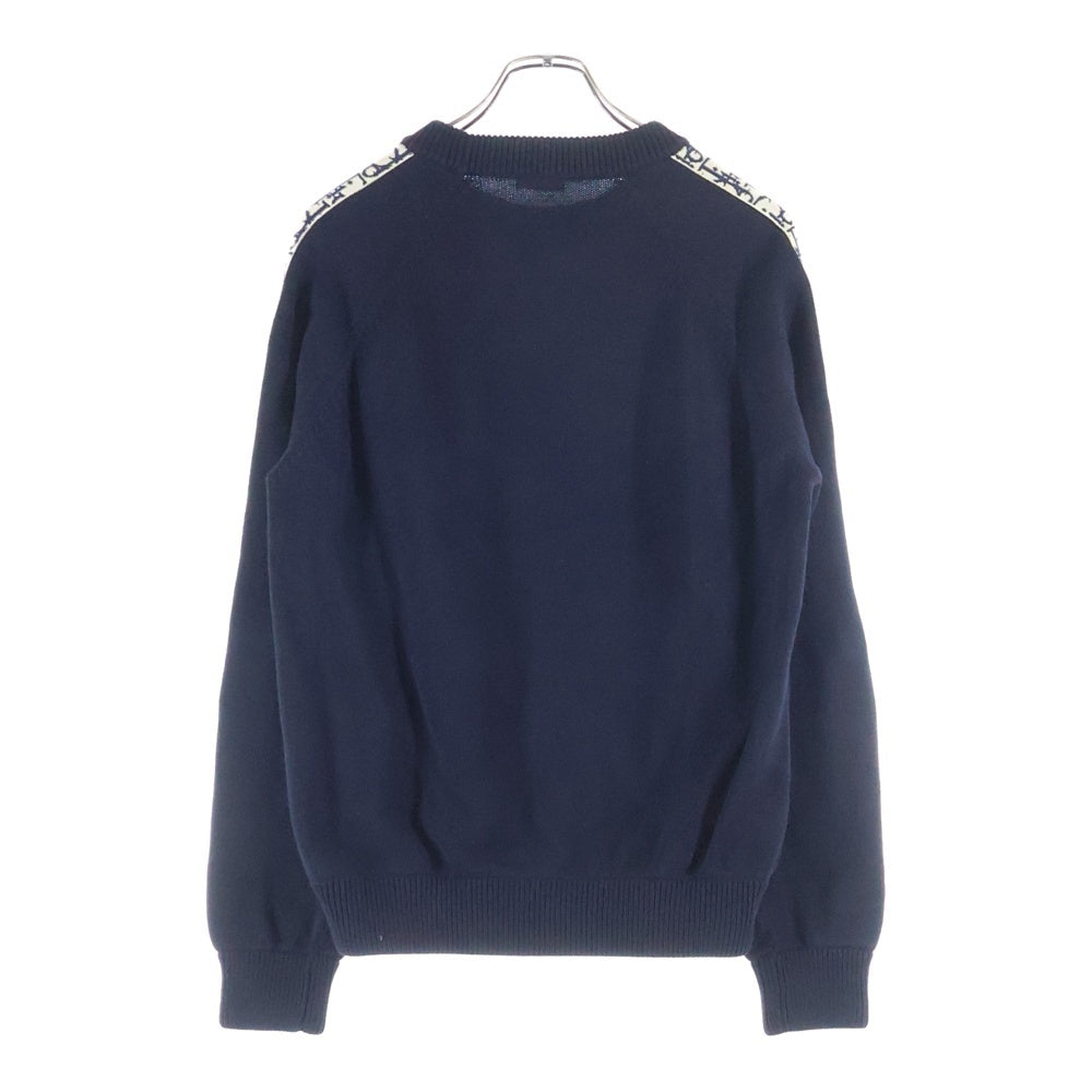 DIOR(ディオール) オブリーク シルクサイドライン クルーネックニットセーター ネイビー 113M638AT187