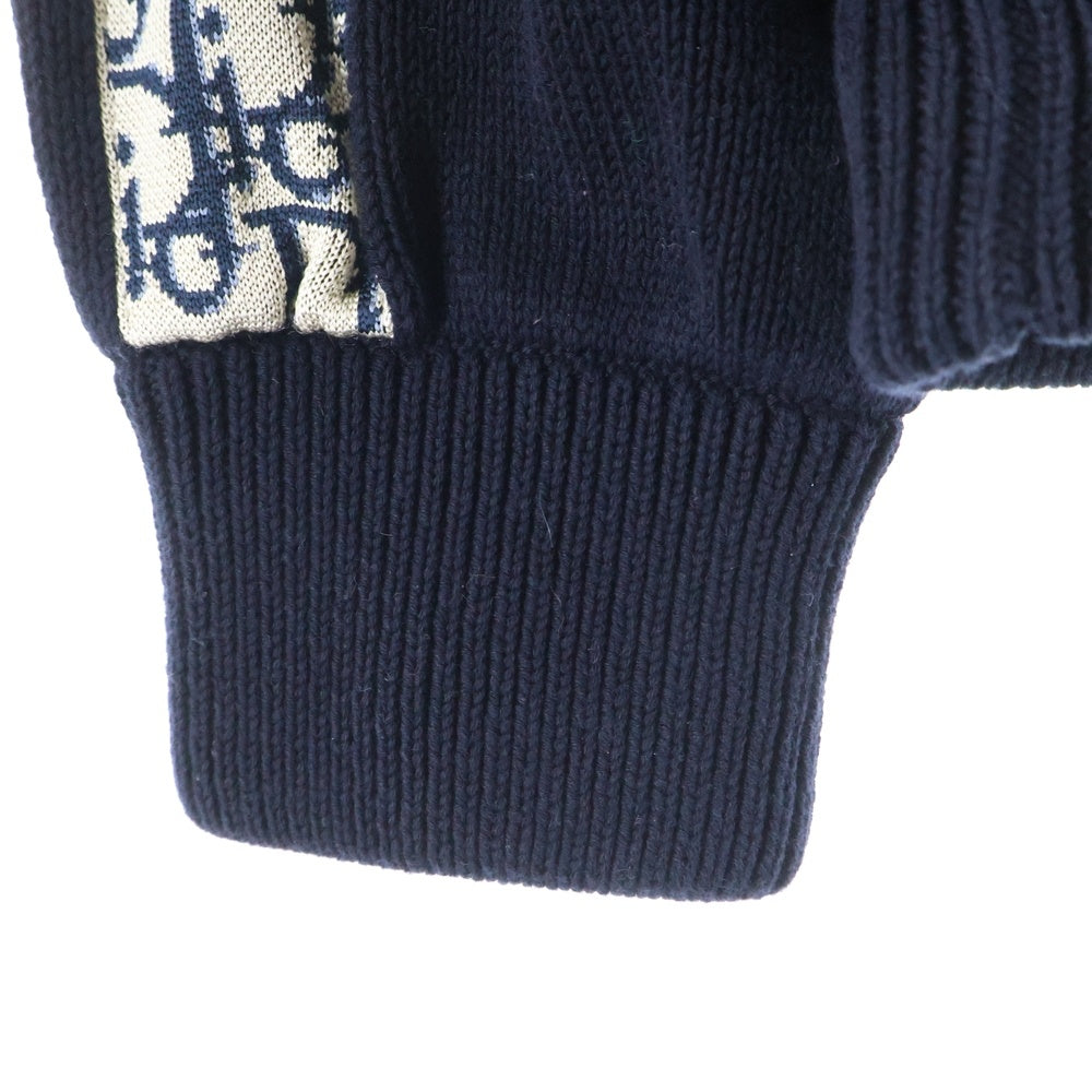 DIOR(ディオール) オブリーク シルクサイドライン クルーネックニットセーター ネイビー 113M638AT187