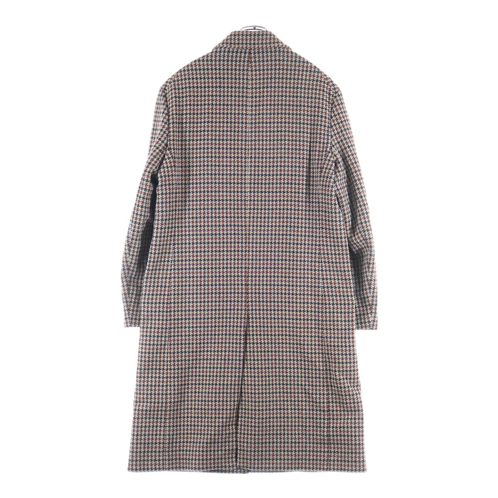 Acne Studios(アクネ ストゥディオズ) ハウンドトゥース ウール チェスターコート 千鳥格子 ブラウン FN-MN-OUTW000493