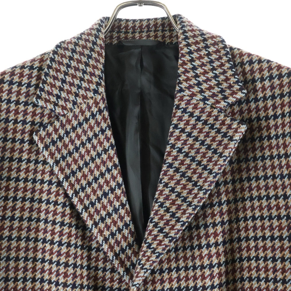 Acne Studios(アクネ ストゥディオズ) ハウンドトゥース ウール チェスターコート 千鳥格子 ブラウン FN-MN-OUTW000493