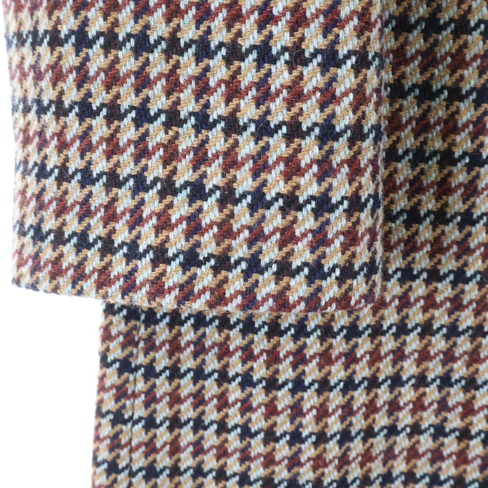 Acne Studios(アクネ ストゥディオズ) ハウンドトゥース ウール チェスターコート 千鳥格子 ブラウン FN-MN-OUTW000493