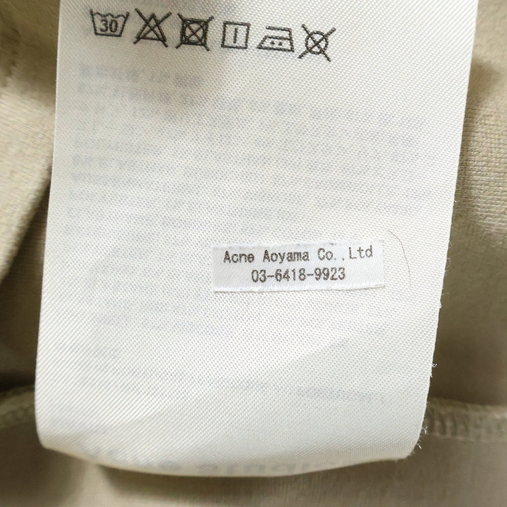 Acne Studios(アクネ ストゥディオズ) ネックロゴ クルーネック半袖Tシャツ ベージュ