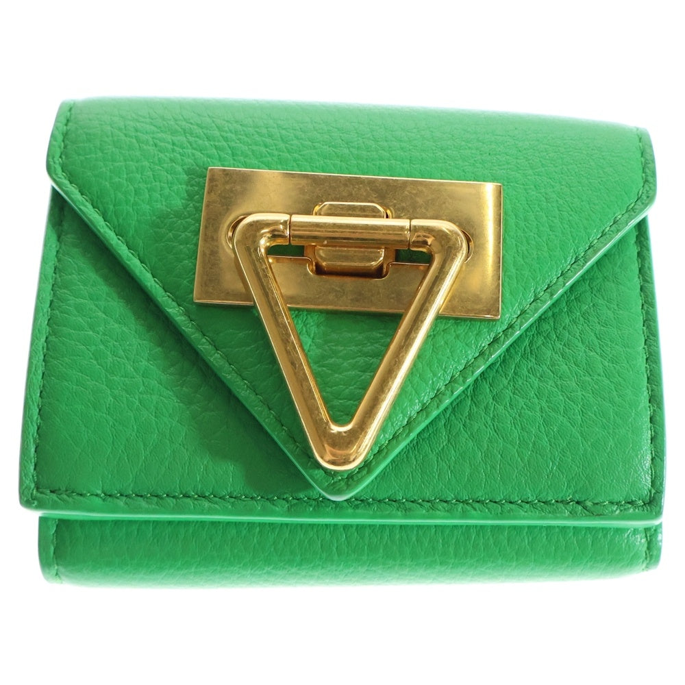 BOTTEGA VENETA(ボッテガヴェネタ) サンジェルマン フラグメントケース 財布 コインケース グリーン レザー ゴールド金具