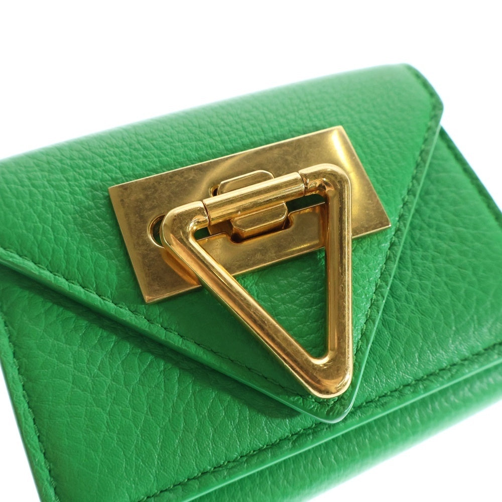 BOTTEGA VENETA(ボッテガヴェネタ) サンジェルマン フラグメントケース 財布 コインケース グリーン レザー ゴールド金具