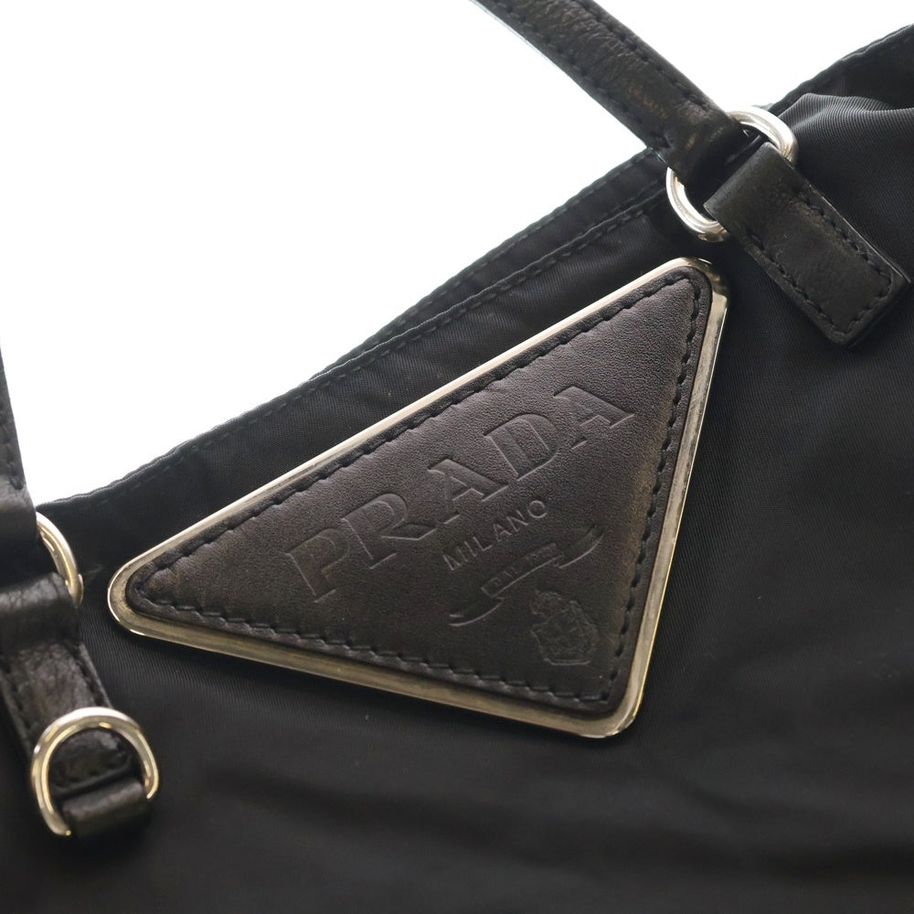 PRADA(プラダ) トートバッグ ハンドバッグ ブラック ナイロン シルバー金具 レディース