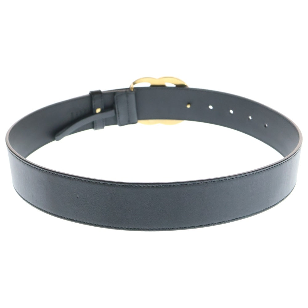 GUCCI(グッチ) ダブルG ベルト ブラック レザー ゴールド金具 414516