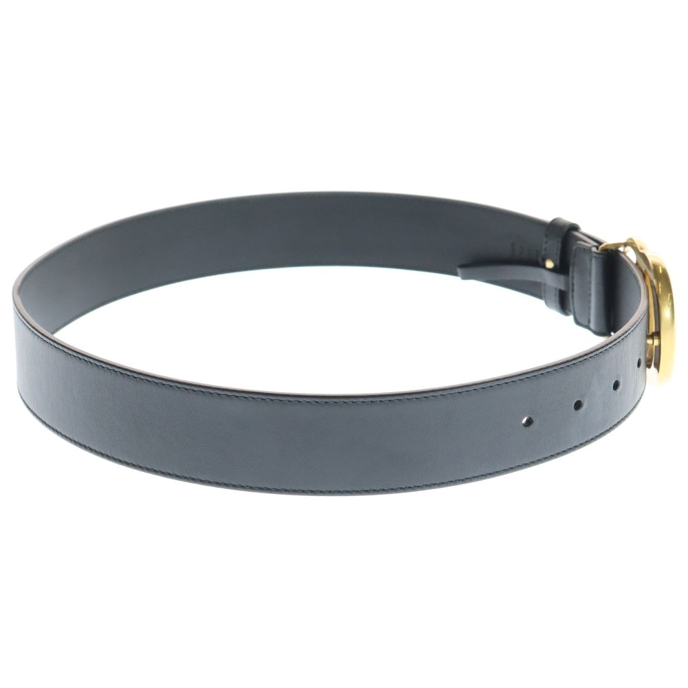 GUCCI(グッチ) ダブルG ベルト ブラック レザー ゴールド金具 414516