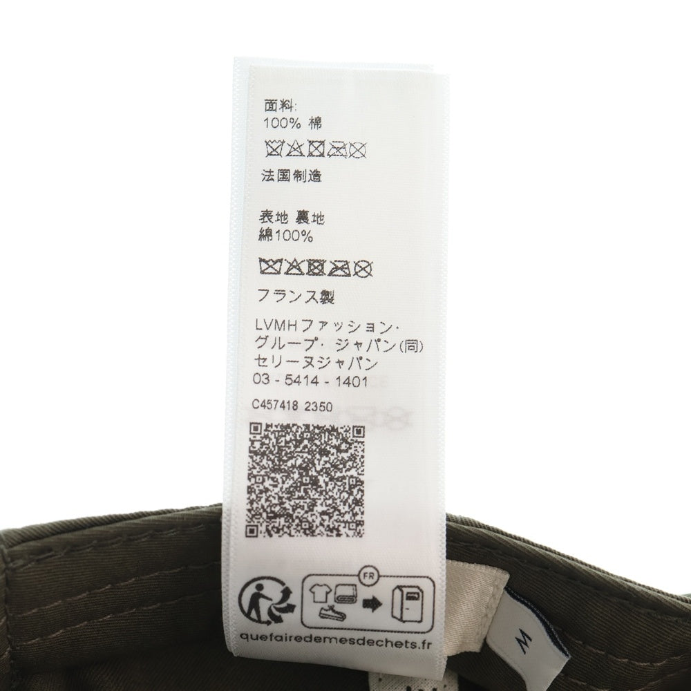 CELINE(セリーヌ) トリオンフ ワッペンロゴ コットン 6パネル ベースボールキャップ 帽子 カーキ 2AUT6969P.02MK