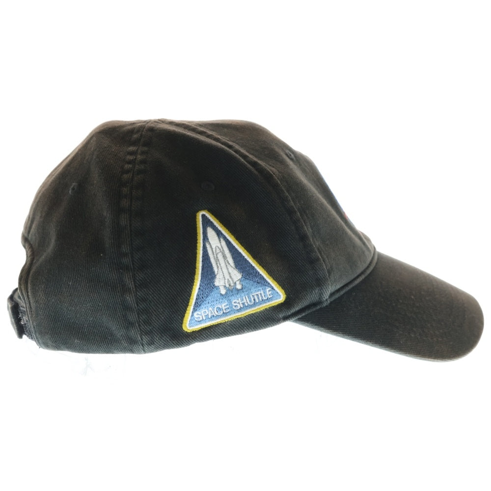 BALENCIAGA(バレンシアガ) NASA ロゴ刺繍 6パネル ベースボールキャップ 帽子 ブラック