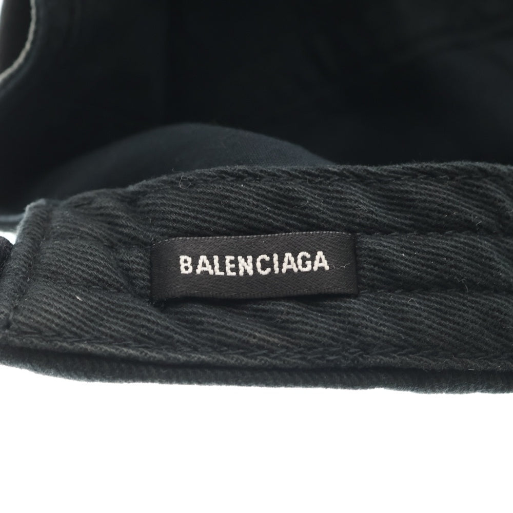 BALENCIAGA(バレンシアガ) NASA ロゴ刺繍 6パネル ベースボールキャップ 帽子 ブラック