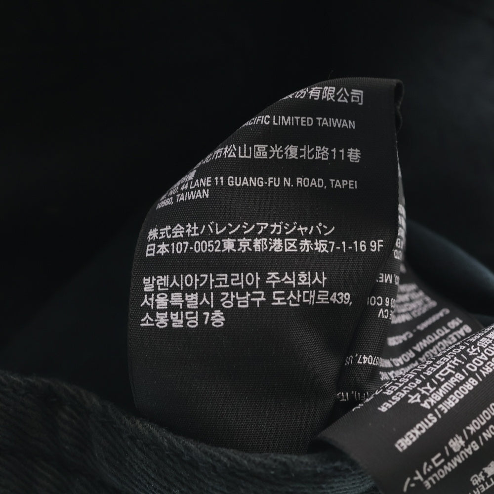 BALENCIAGA(バレンシアガ) NASA ロゴ刺繍 6パネル ベースボールキャップ 帽子 ブラック