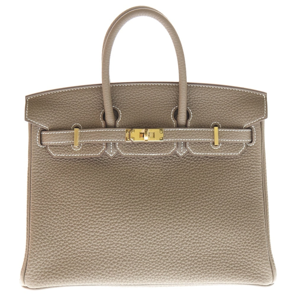 HERMES(エルメス) バーキン25 エトゥープ トゴ ゴールド金具 ハンドバッグ W刻印 レディース