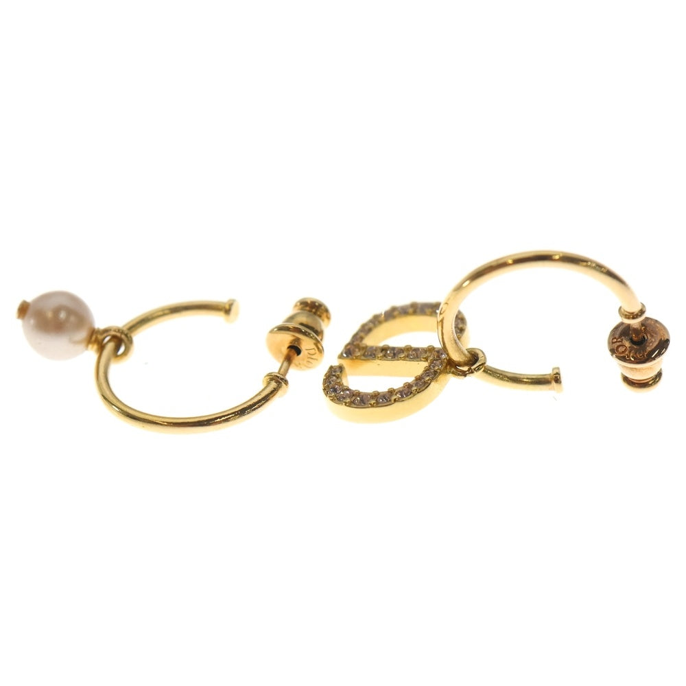 Christian Dior(クリスチャンディオール) Petit ストーン パール ピアス ゴールド金具 アクセサリー レディース
