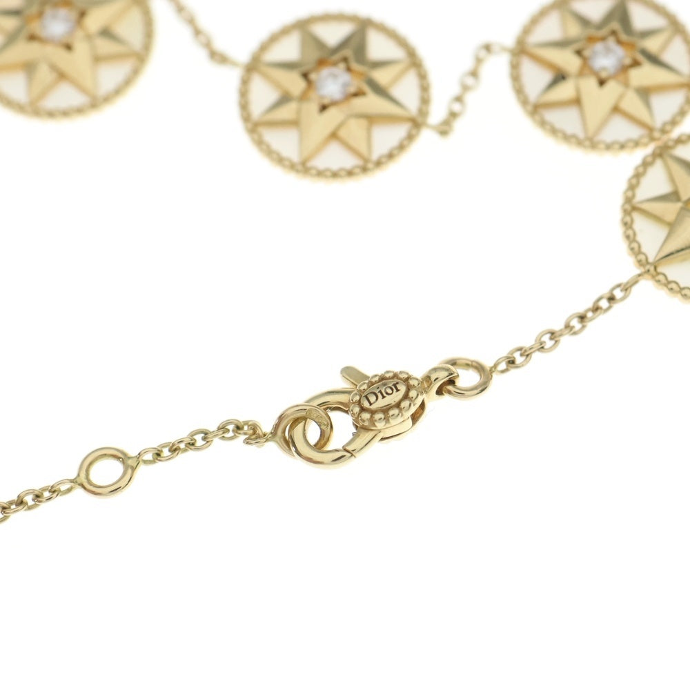 Christian Dior(クリスチャンディオール) ローズ デ ヴァン ダイヤモンド シェル 5アイコン ブレスレット 750YG イエローゴールド ジェエリー レディース