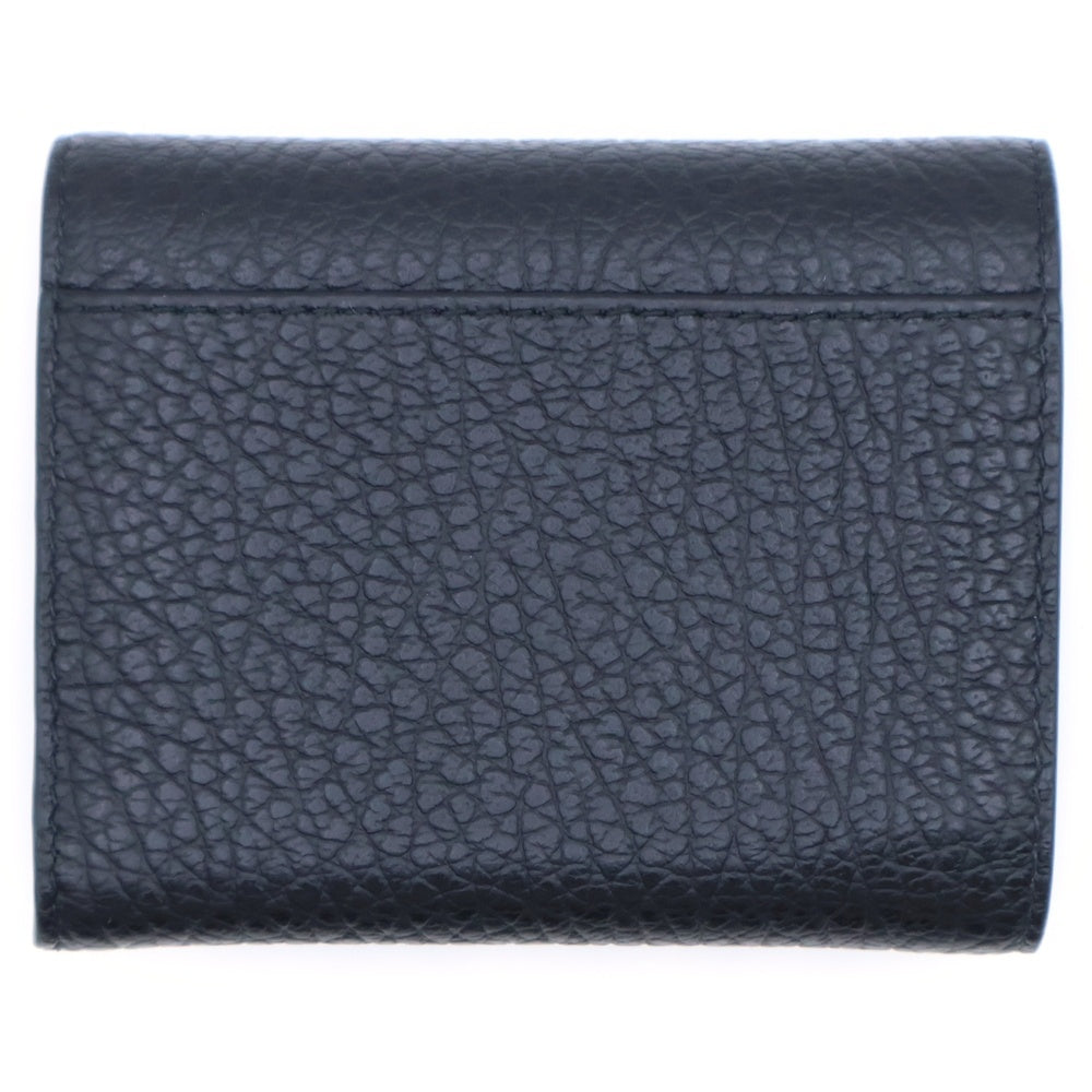 Maison Margiela(メゾンマルジェラ) 4ステッチ 三つ折り財布 コンパクトウォレット コインケース ブラック レザー SA3UI0010P4455T8013