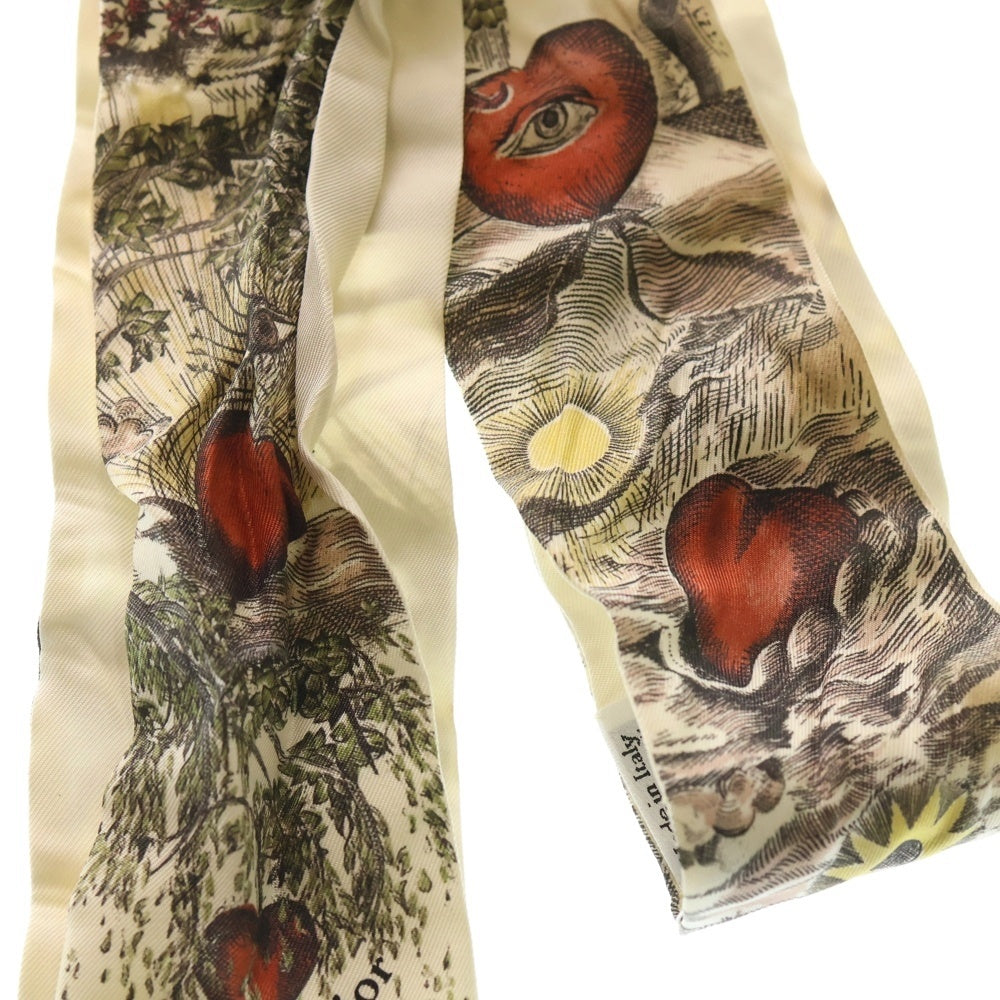 Christian Dior(クリスチャンディオール) ミッツア リボンスカーフ シルク アイボリー レディース