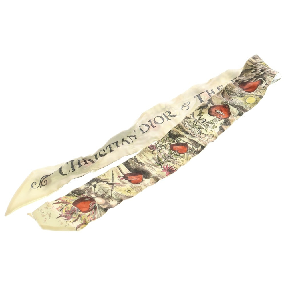 Christian Dior(クリスチャンディオール) ミッツア リボンスカーフ シルク アイボリー レディース