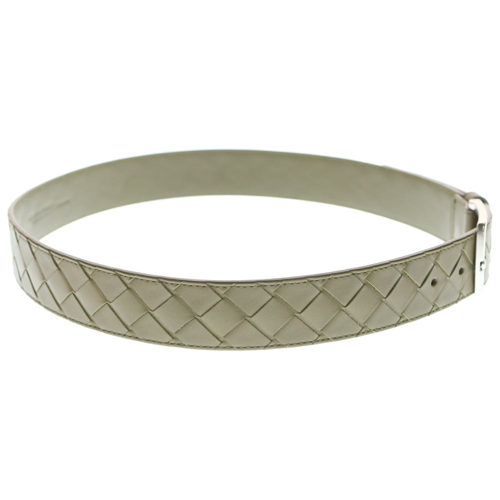 BOTTEGA VENETA(ボッテガヴェネタ) イントレチャート ベルト カーキ レザー 60/82