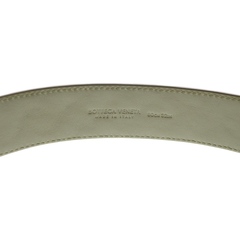 BOTTEGA VENETA(ボッテガヴェネタ) イントレチャート ベルト カーキ レザー 60/82