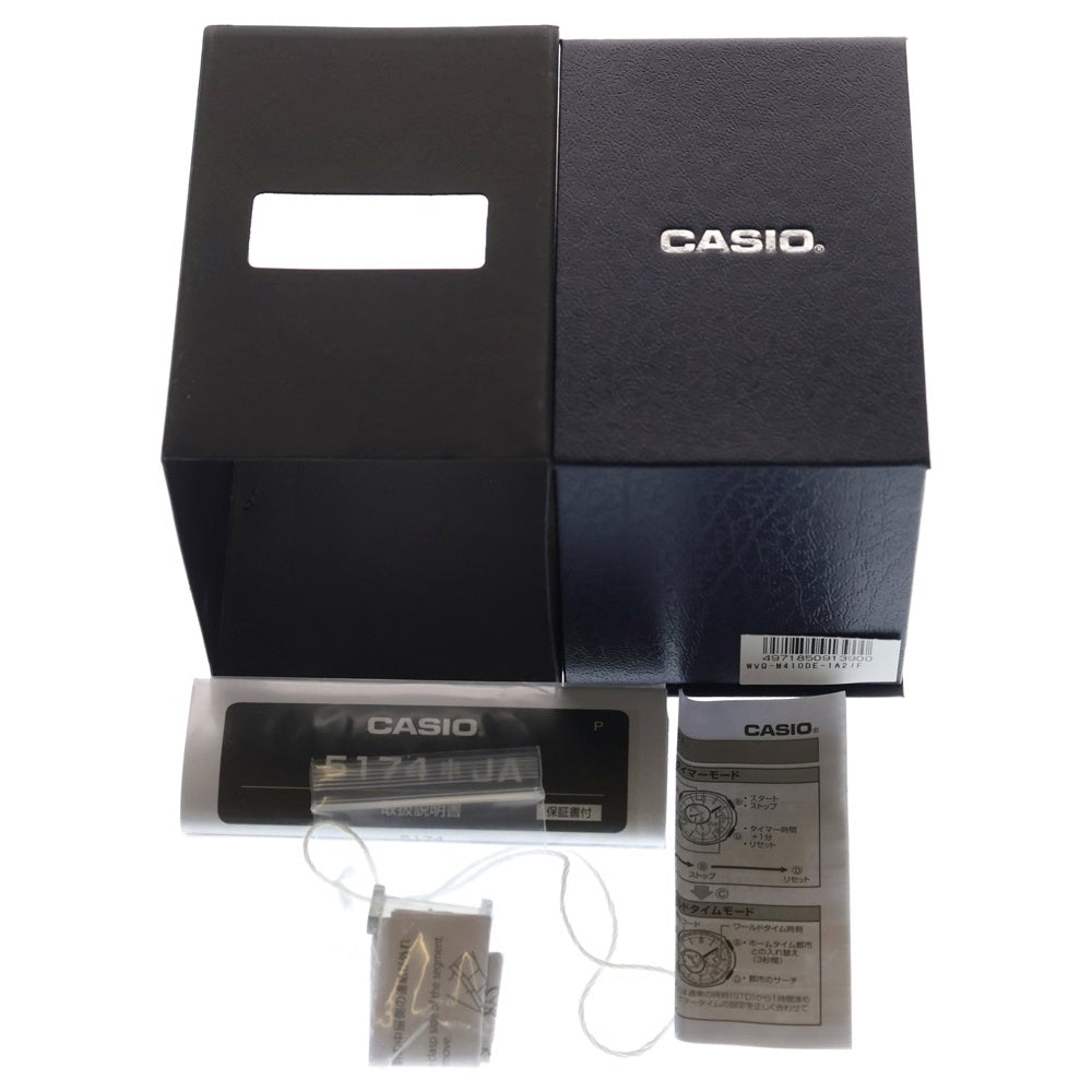 CASIO(カシオ) WAVE CEPTOR ウェーブセプター 黒文字盤 ソーラーウォッチ 腕時計 シルバー WVQ-M410DE-1A2JF