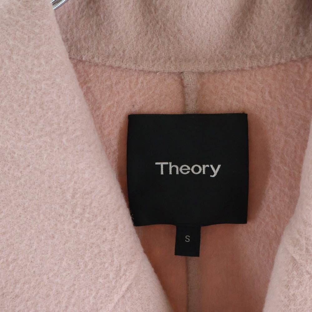 theory(セオリー) ウール チェスターコート ピンク レディース