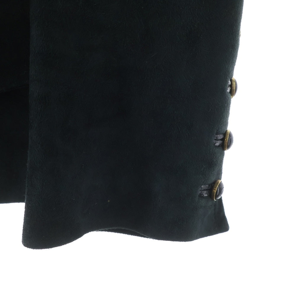 GUCCI(グッチ) スエードレザー 5B ギャザーショルダー ジャケット ブラック レディース