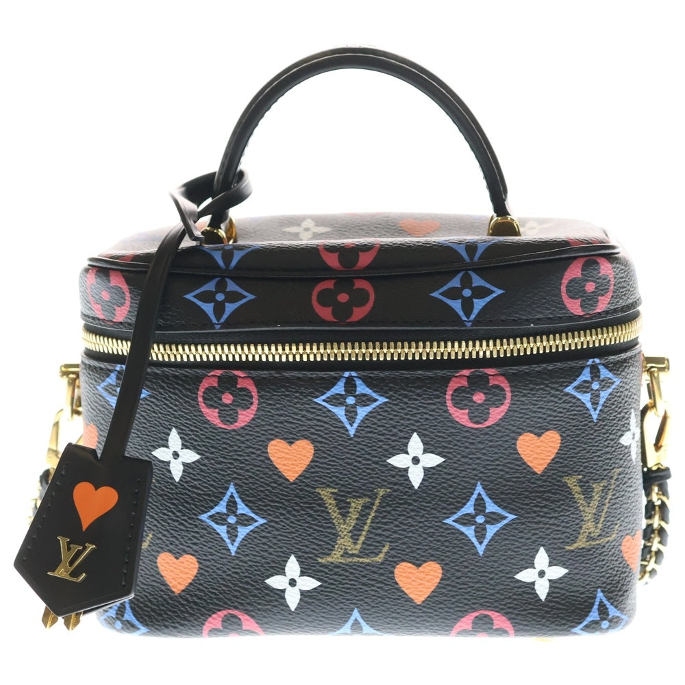 LOUIS VUITTON(ルイヴィトン) モノグラム ゲームオン ヴァニティPM チェーンバッグ ハンドバッグ ブラック ノワール レザー M57482 ゴールド金具 レディース