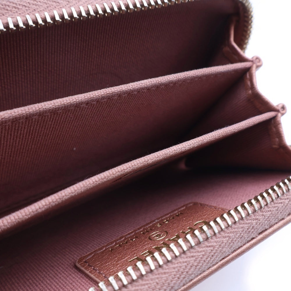 CHANEL(シャネル) ココマーク キルティング コインケース ミニ財布 ウォレット メタリックピンク レザー ゴールド金具 レディース