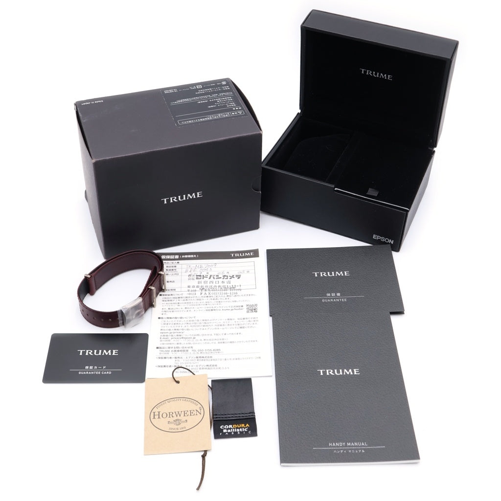 EPSON(エプソン) TRUME トゥルーム Mコレクション ソーラー 腕時計 ブラウン/カーキ 200本限定 148/200 TR-MB7011