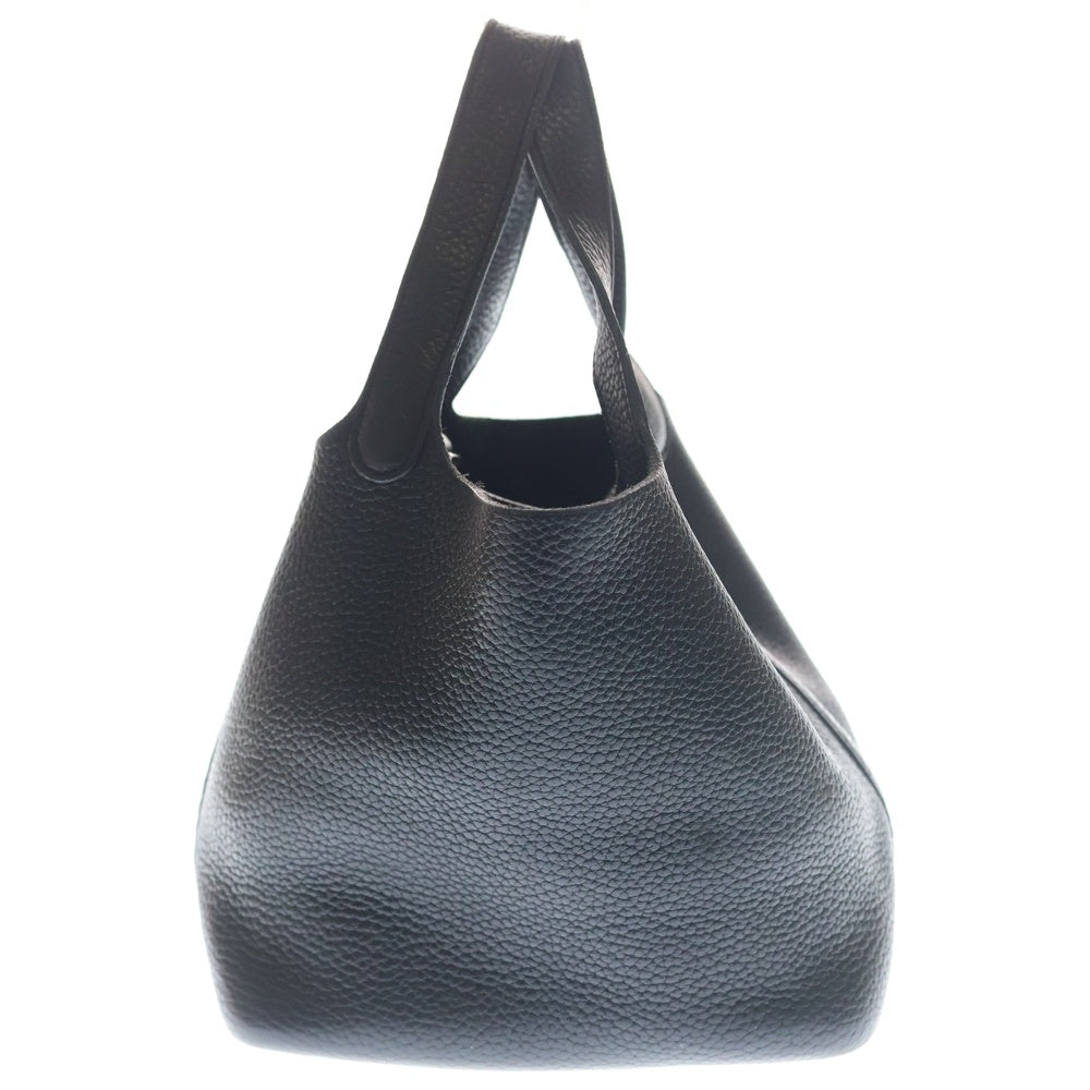 HERMES(エルメス) ピコタンPM ハンドバッグ ブラック トリヨン シルバー金具 □O刻印 レディース