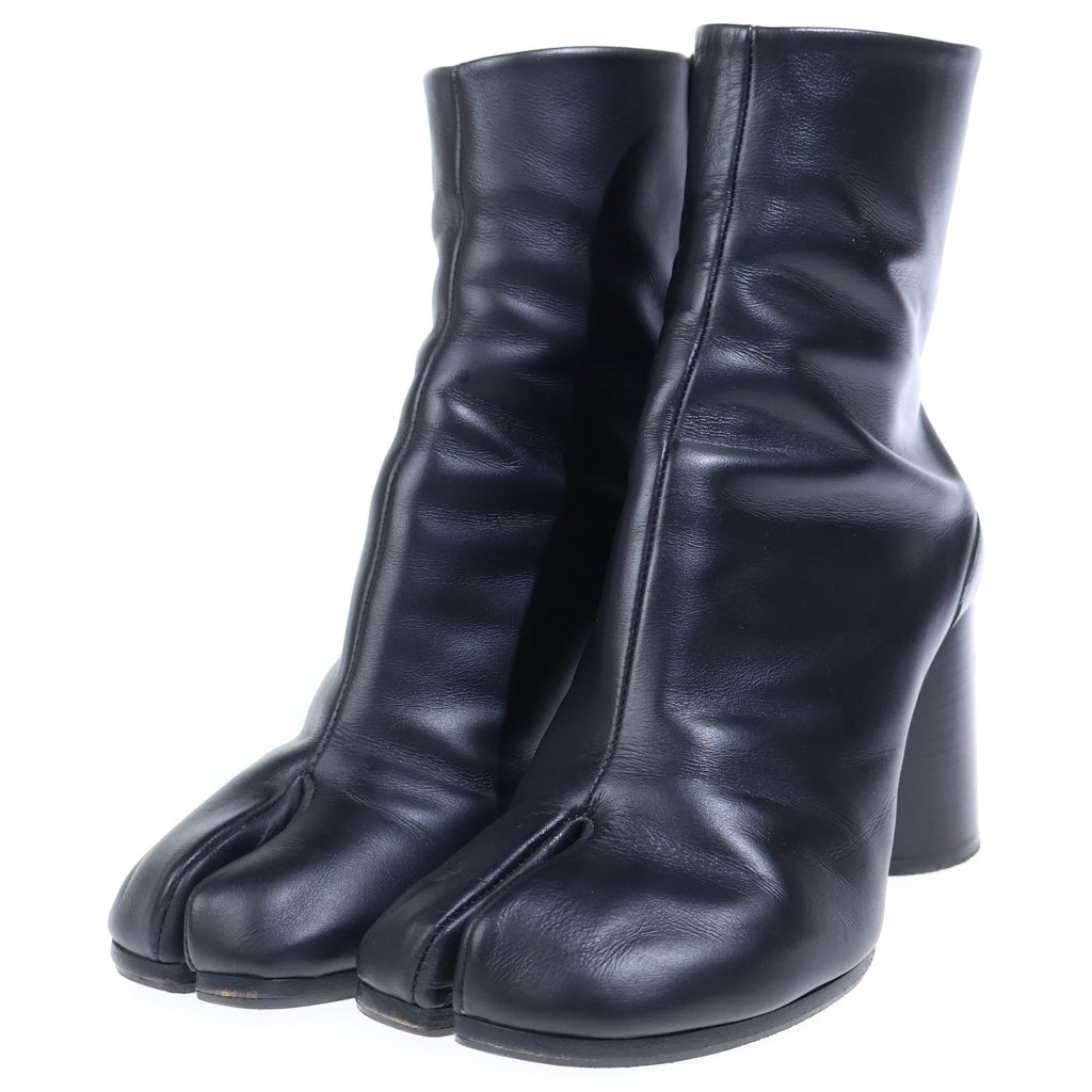 MM6 Maison Margiela(エムエムシックスメゾンマルジェラ) タビ ショートブーツ ブラック レザー S58WU0260 #36.5 レディース