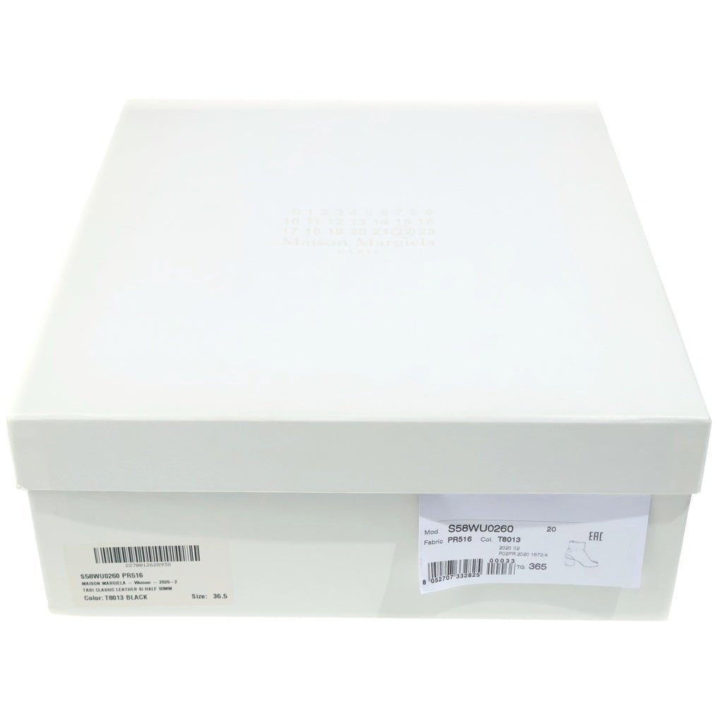 MM6 Maison Margiela(エムエムシックスメゾンマルジェラ) タビ ショートブーツ ブラック レザー S58WU0260 #36.5 レディース